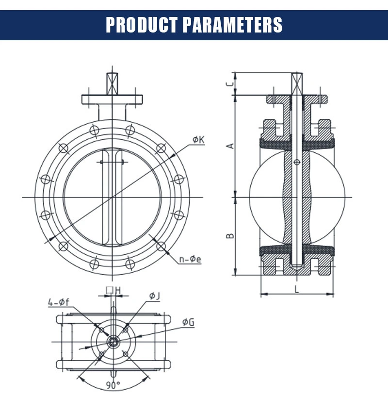 for Sale Pn16 Ductile Cast Iron Di Hand Operated Double Flanged Butterfly Valve