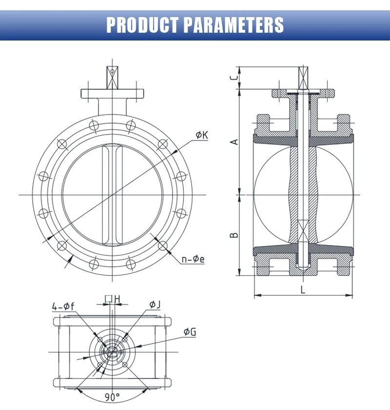 Manufacturer Water Flow Control Aluminum Alloy Butterfly Valve Double Eccentric Butterfly Valve