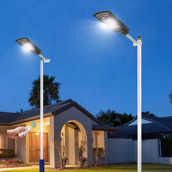 Prezzo all'ingrosso 100W 150W 200W 250W Prodotto per esterni ABS Alimentato da pannello Lampada da inondazione Sensore di movimento Street Outdoor Garden Wall LED Lampione stradale solare all-in-one