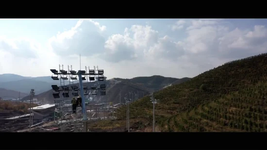 Proiettore da stadio palo alto per lampione solare in acciaio zincato/metallo a prezzo di fabbrica